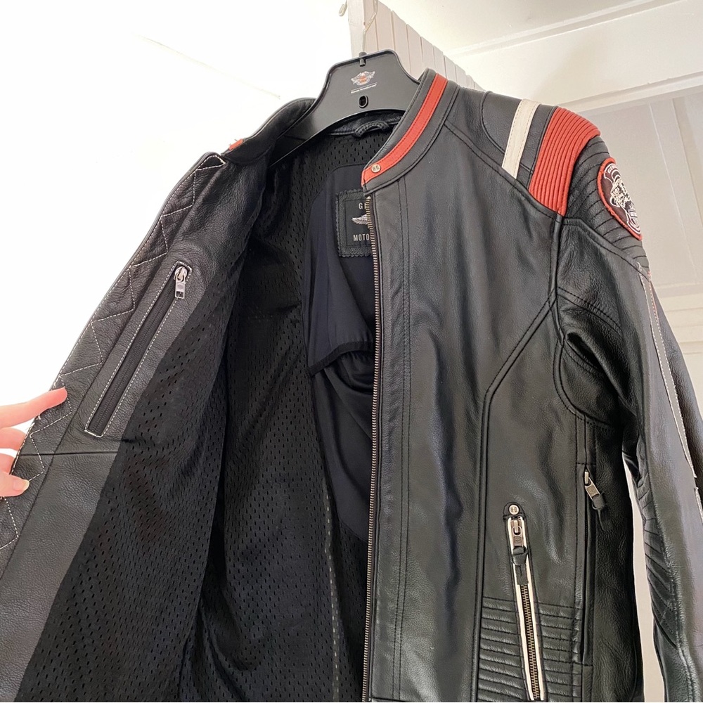 Harley Davidson Boxford Leather Motorcycle Jacket - Picture 7 of 10